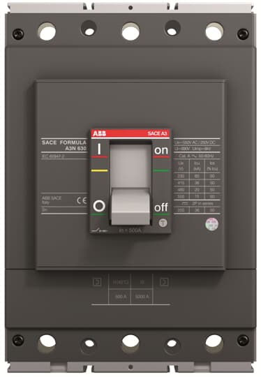 A3S 400 TMF 400-4000 3p F F (MCCB, 400AT/400AF, 3P, 50 kA, FIXED THERM. MAGNET. TRIP UNIT)