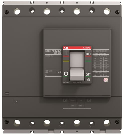 A3S 400 TMF 400-4000 4p F F InN=100%In  (MCCB, 400AT/400AF, 4P, 50 kA, FIXED THERM. MAGNET. TRIP UNIT)