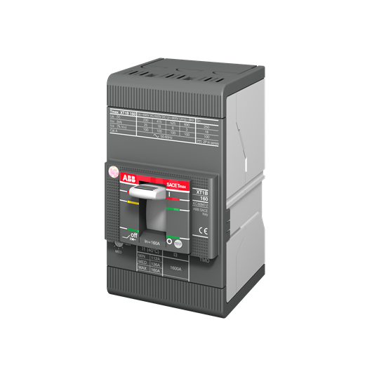 XT1C 160 TMD 80-800 3p F F (MCCB, 80AT/160AF, 3P, 25 kA, THERM. MAGNET. TRIP UNIT)