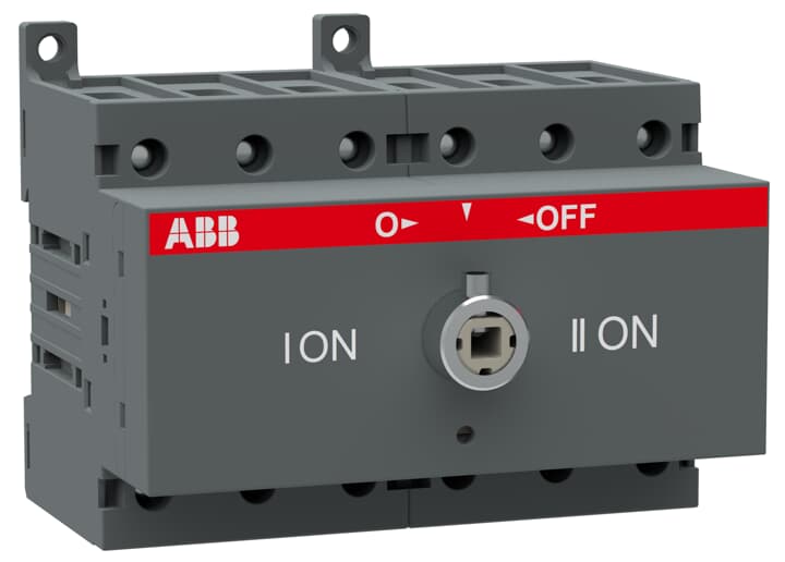 CHANGE-OVER SWITCH OT63F4C (MANUAL, 3P, 63A, I-O-II, IP20, OPEN TRANSITION)