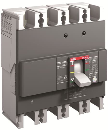 A2N 250 TMF 200-2000 4p F F (MCCB, 200AT/250AF, 4P, 36 kA, FIXED THERM. MAGNET. TRIP UNIT)